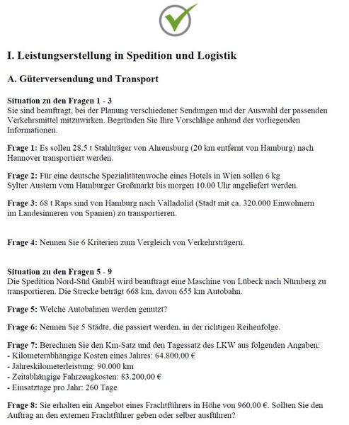 Produktbild: Top-Pr&uuml;fung Kauffrau / Kaufmann f&uuml;r Spedition und Logistikdienstleistung - 360 &Uuml;bungsaufgaben f&uuml;r die Abschlu&szlig;pr&uuml;fung