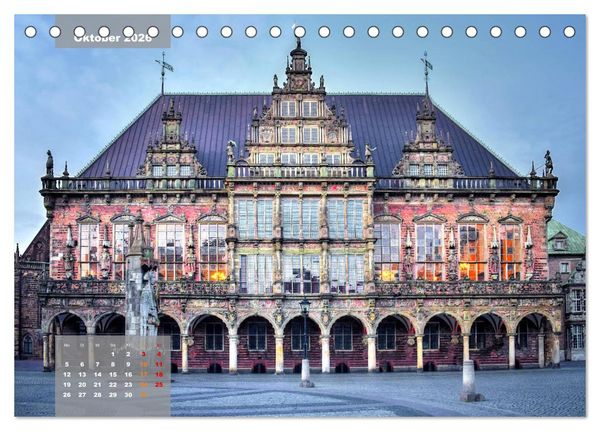 Produktbild: Die Freie Hansestadt Bremen (Tischkalender 2026 DIN A5 quer), CALVENDO Monatskalender