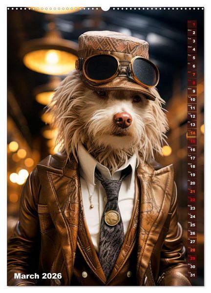 Produktbild: Stylish Dogs (Wall Calendar 2026 DIN A2 portrait), CALVENDO 12 Month Wall Calendar