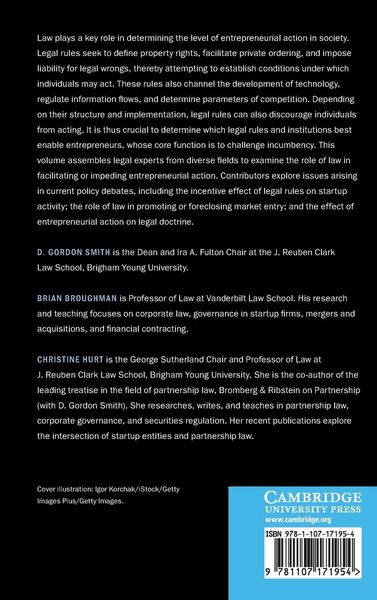 Produktbild: The Cambridge Handbook of Law and Entrepreneurship in the United States