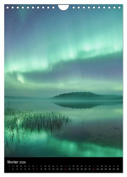 Produktbild: Aurora Borealis en Scandinavie (Calendrier mural 2026 DIN A4 horizontal), CALVENDO calendrier mensuel