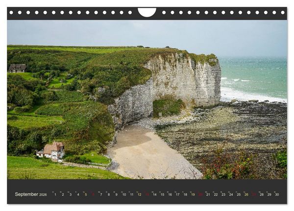 Produktbild: Normandie - Raue K&uuml;ste und malerische Hafenst&auml;dte (Wandkalender 2026 DIN A4 quer), CALVENDO Monatskalender