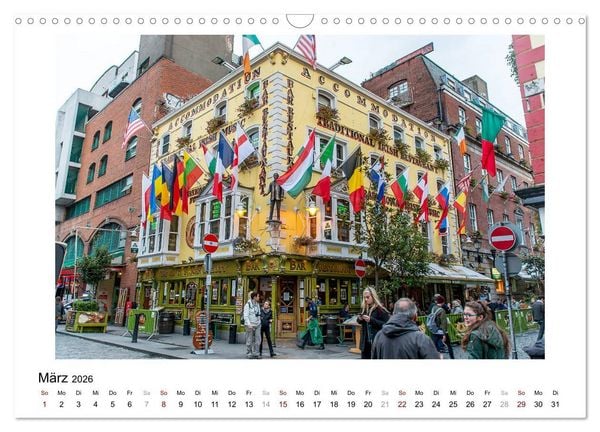 Produktbild: Dublin bunt, lebendig, spannend (Wandkalender 2026 DIN A3 quer), CALVENDO Monatskalender