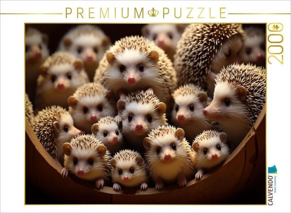 Produktbild: CALVENDO Puzzle Viele Igel auf einem Bild | 2000 Teile Lege-Gr&ouml;&szlig;e 90x67cm Foto-Puzzle f&uuml;r gl&uuml;ckliche Stunden