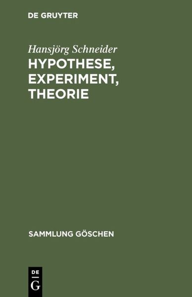 Produktbild: Hypothese, Experiment, Theorie