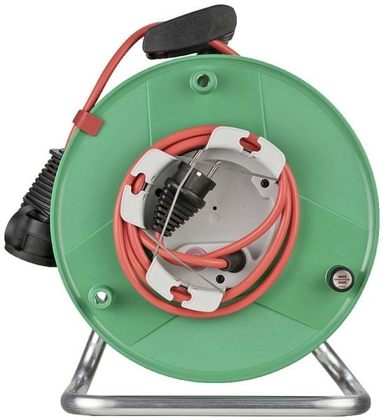 Produktbild: Brennenstuhl 1098560001 Kabeltrommel 38m Rot (matt) Schutzkontakt-Stecker