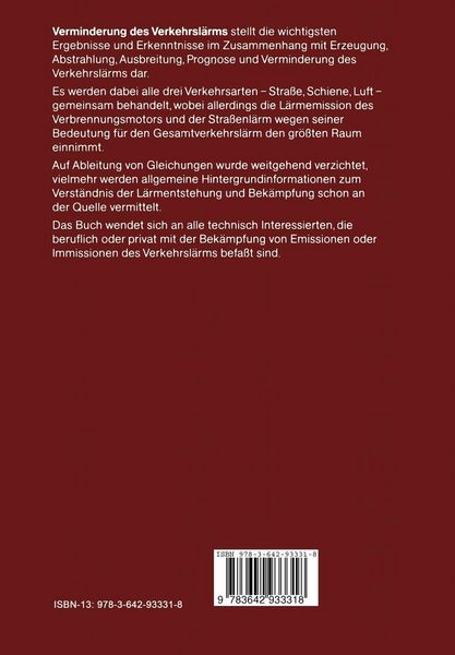 Produktbild: Verminderung des Verkehrsl&auml;rms