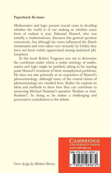 Produktbild: Husserl and Realism in Logic and Mathematics