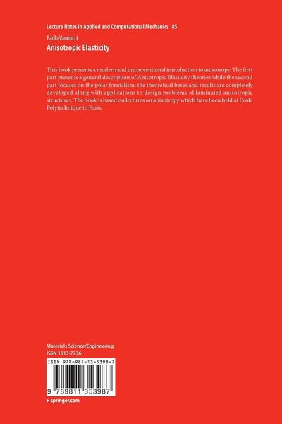Produktbild: Anisotropic Elasticity