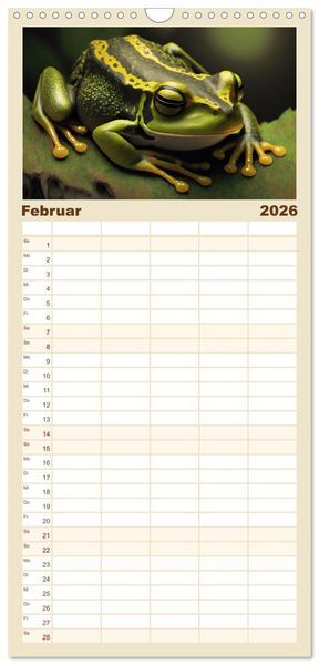 Produktbild: Familienplaner 2026 - Traumhafte Ruhe - Ein Jahr mit s&uuml;&szlig;en Schlafm&uuml;tzen mit 5 Spalten (Wandkalender, 21 x 45 cm) CALVENDO
