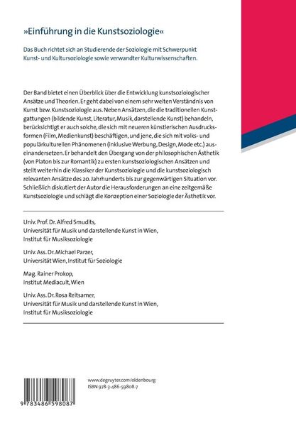 Produktbild: Kunstsoziologie