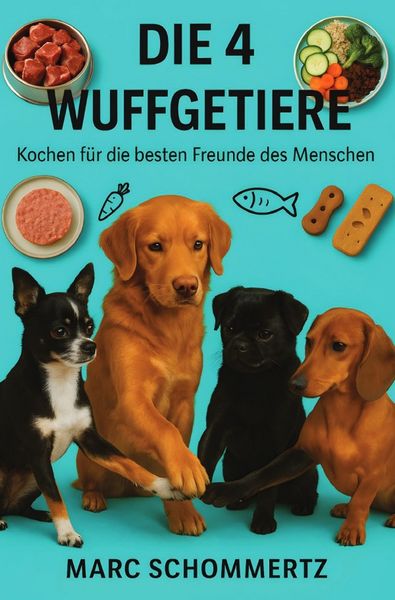 Produktbild: Die 4 Wuffgetiere - Kochen f&uuml;r die besten Freunde des Menschen