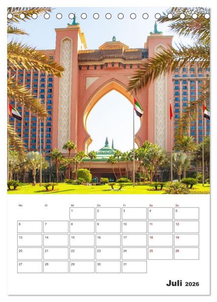 Produktbild: Dubai - Urlaubsplaner (Tischkalender 2026 DIN A5 hoch), CALVENDO Monatskalender