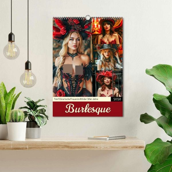 Produktbild: Burlesque. Verf&uuml;hrerische Frauen im Stil der 20er Jahre (Wandkalender 2026 DIN A3 hoch), CALVENDO Monatskalender