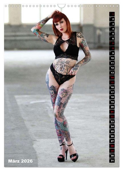 Produktbild: Beauty Tattoo 2026 (Wandkalender 2026 DIN A3 hoch), CALVENDO Monatskalender