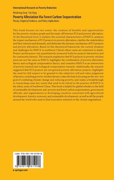 Produktbild: Poverty Alleviation Via Forest Carbon Sequestration