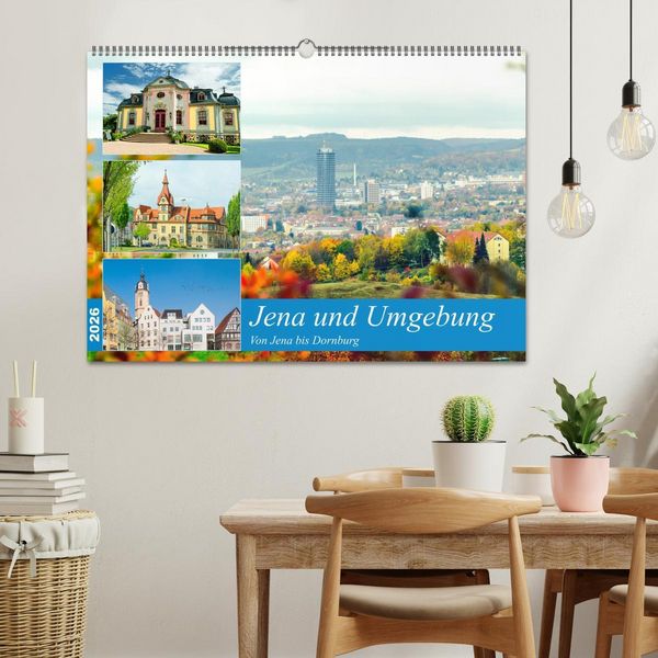 Produktbild: Jena und Umgebung - Von Jena bis Dornburg (Wandkalender 2026 DIN A2 quer), CALVENDO Monatskalender