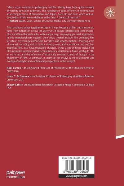 Produktbild: The Palgrave Handbook of the Philosophy of Film and Motion Pictures