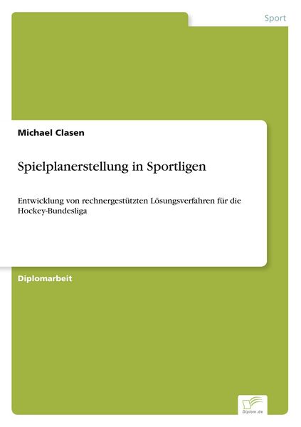 Produktbild: Spielplanerstellung in Sportligen