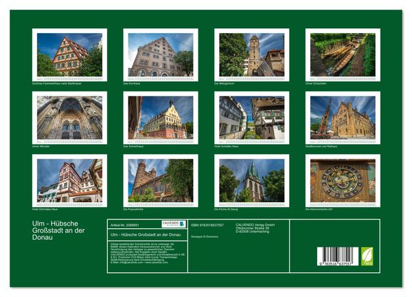 Produktbild: Ulm - H&uuml;bsche Gro&szlig;stadt an der Donau (hochwertiger Premium Wandkalender 2026 DIN A2 quer), Kunstdruck in Hochglanz