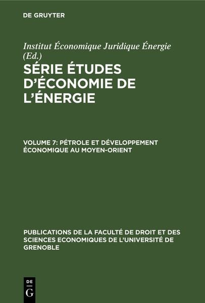 Produktbild: P&eacute;trole et d&eacute;veloppement &eacute;conomique au Moyen-Orient