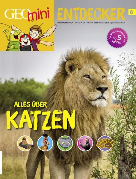 Produktbild: GEOlino mini Entdeckerheft 6/2017 - Alles &uuml;ber Katzen
