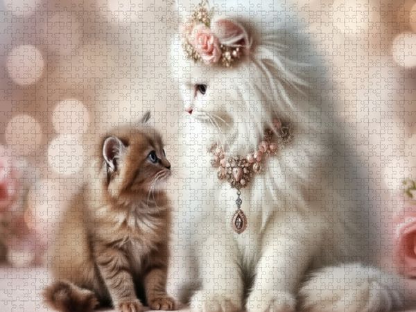 Produktbild: CALVENDO Puzzle Katzenmomente | 1000 Teile Lege-Gr&ouml;&szlig;e 64x48cm Foto-Puzzle f&uuml;r gl&uuml;ckliche Stunden