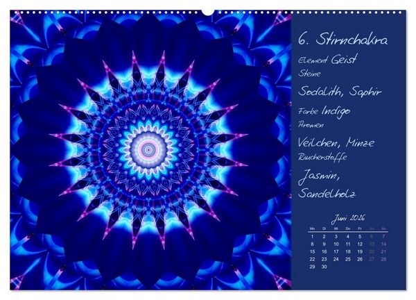 Produktbild: Kleine Chakrenlehre (Wandkalender 2026 DIN A2 quer), CALVENDO Monatskalender