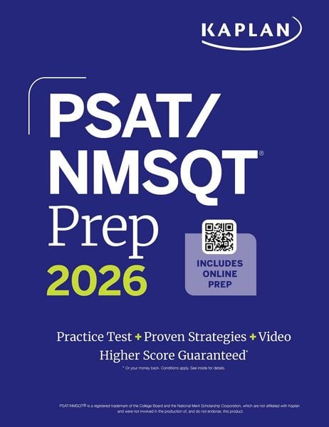 Produktbild: PSAT/NMSQT Prep 2026: Includes a Full Length Practice Test + 100s of Practice Questions + 1 Year Access Online Quizzes and Video Instruction