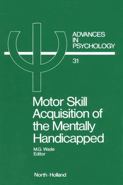 Produktbild: Motor Skill Acquisition of the Mentally Handicapped