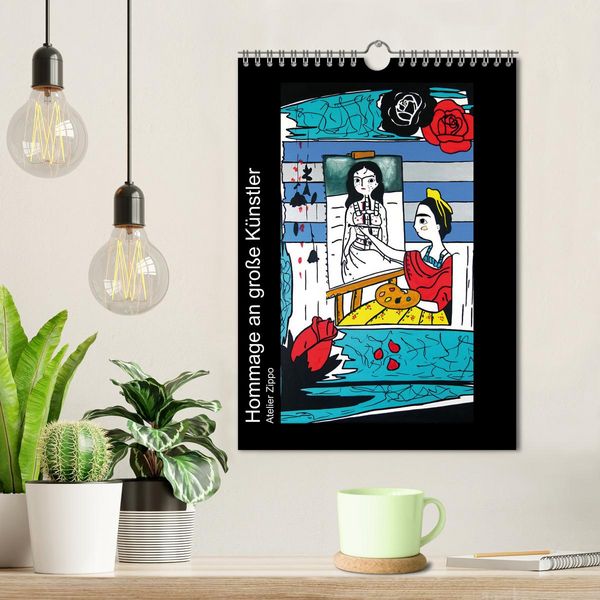 Produktbild: Hommage an gro&szlig;e K&uuml;nstler (Wandkalender 2026 DIN A4 hoch), CALVENDO Monatskalender