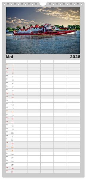Produktbild: Familienplaner 2026 - Feuerwehr - mein Kalender mit 5 Spalten (Wandkalender, 21 x 45 cm) CALVENDO