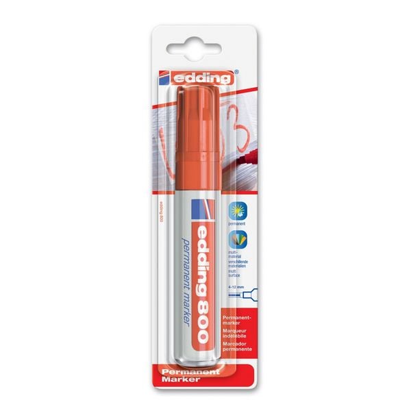 Produktbild: Edding 800 4-800-1-1002 Permanentmarker Rot wasserfest: Ja