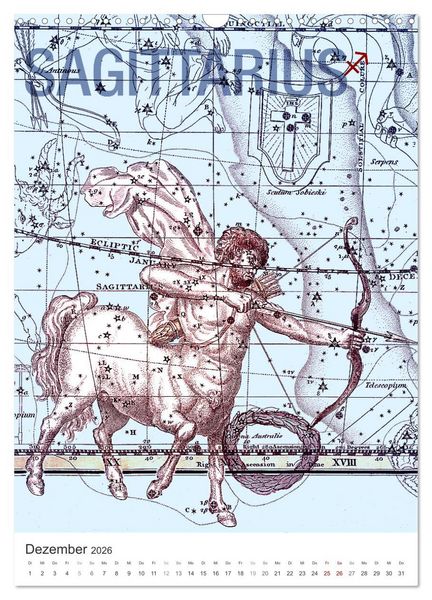 Produktbild: Sternzeichenkalender (Wandkalender 2026 DIN A3 hoch), CALVENDO Monatskalender