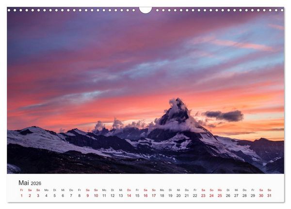 Produktbild: Matterhorn - Wahrzeichen der Schweiz (Wandkalender 2026 DIN A3 quer), CALVENDO Monatskalender