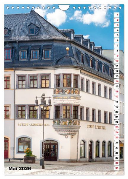 Produktbild: Gera - Stadt an der wei&szlig;en Elster (Wandkalender 2026 DIN A4 hoch), CALVENDO Monatskalender