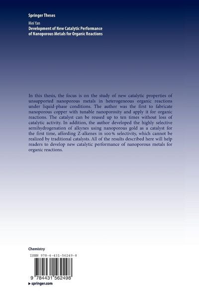 Produktbild: Development of New Catalytic Performance of Nanoporous Metals for Organic Reactions