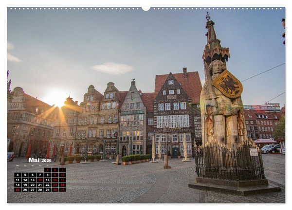 Produktbild: Bremen Fotokalender 2026 (Wandkalender 2026 DIN A2 quer), CALVENDO Monatskalender