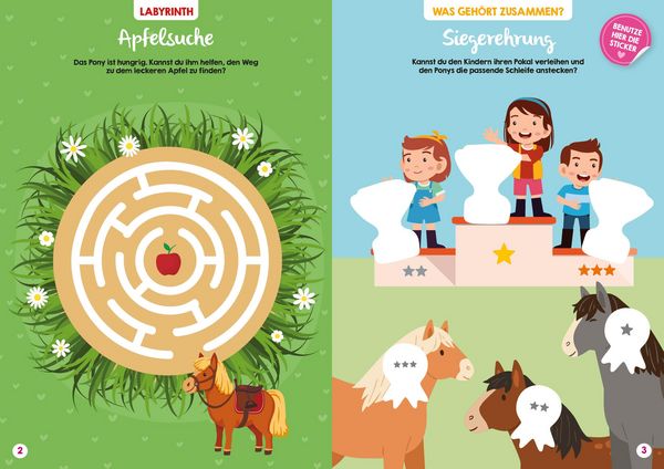 Produktbild: Mein bunter XXL-Ferienspa&szlig;: Ponys und Prinzessinnen &ndash; 3 Kreativb&uuml;cher im Bundle