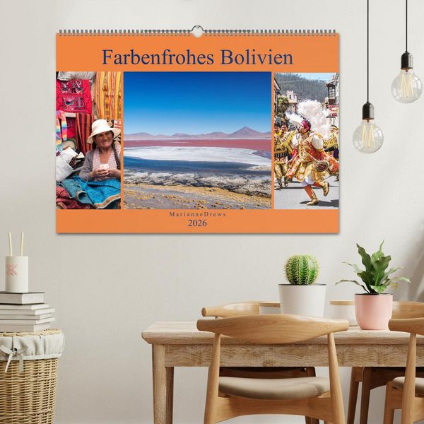 Produktbild: Farbenfrohes Bolivien (Wandkalender 2026 DIN A2 quer), CALVENDO Monatskalender