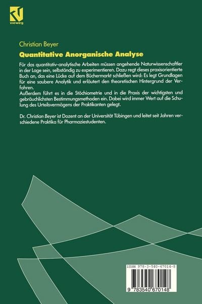 Produktbild: Quantitative Anorganische Analyse