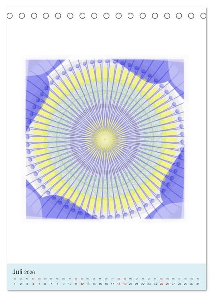 Produktbild: Transluzent-Mandalas (Tischkalender 2026 DIN A5 hoch), CALVENDO Monatskalender