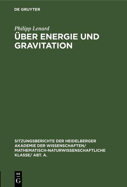 Produktbild: &Uuml;ber Energie und Gravitation