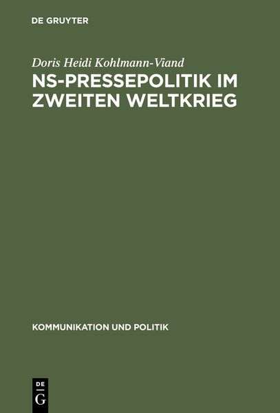 Produktbild: NS-Pressepolitik im Zweiten Weltkrieg