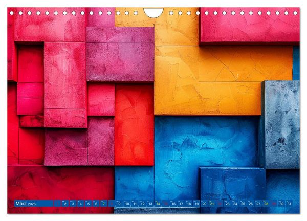 Produktbild: Patchwork - Farben und Formen (Wandkalender 2026 DIN A4 quer), CALVENDO Monatskalender