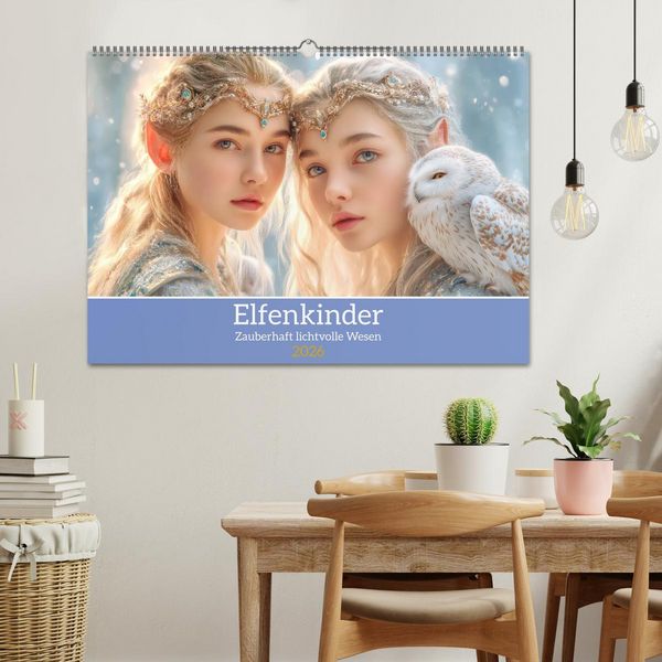 Produktbild: Elfenkinder - Zauberhaft lichtvolle Wesen (Wandkalender 2026 DIN A2 quer), CALVENDO Monatskalender