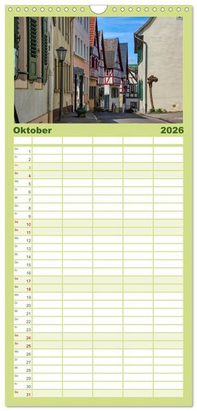 Produktbild: Familienplaner 2026 - Meisenheim - Die Perle im Glantal mit 5 Spalten (Wandkalender, 21 x 45 cm) CALVENDO
