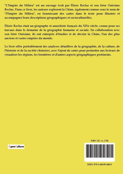 Produktbild: Reclus de l'empire du milieu