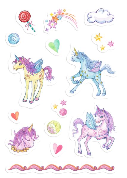 Produktbild: Sticker - Einhorn-Paradies
