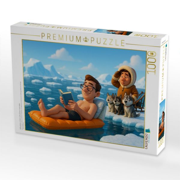 Produktbild: CALVENDO Puzzle K&auml;lteanbeter mit der Luftmatratze in der Arktis | 1000 Teile Lege-Gr&ouml;&szlig;e 64x48cm Foto-Puzzle f&uuml;r gl&uuml;ckliche Stunden